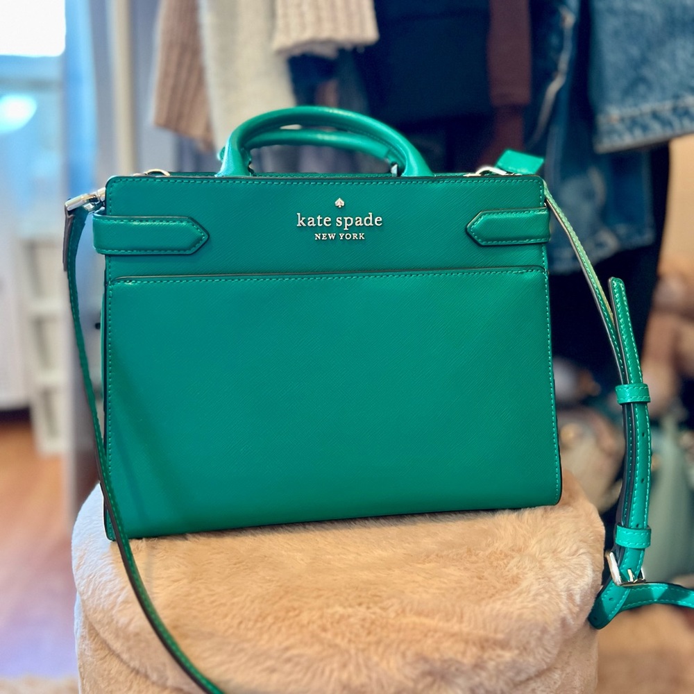 Green Kate Spade purse